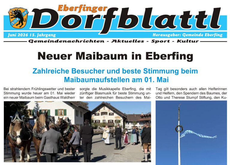 Eberfing Dorfblattl Juni 2026