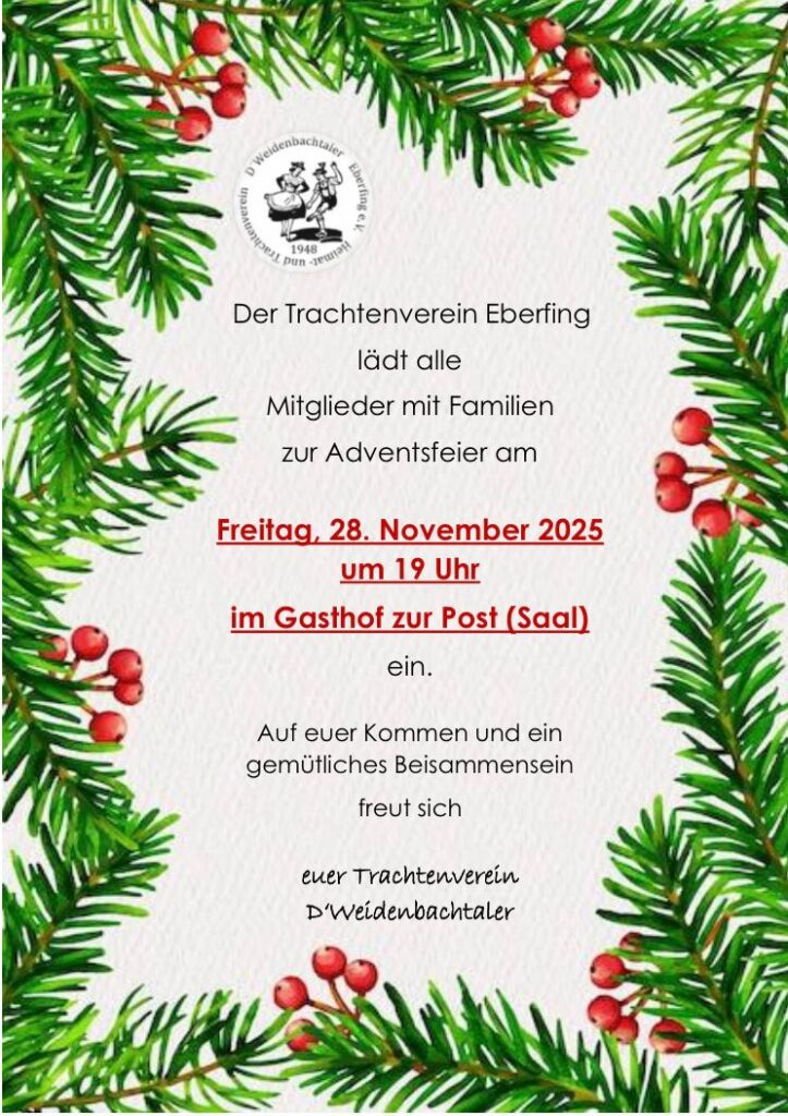 Adventsfeier Trachtenverein 2025